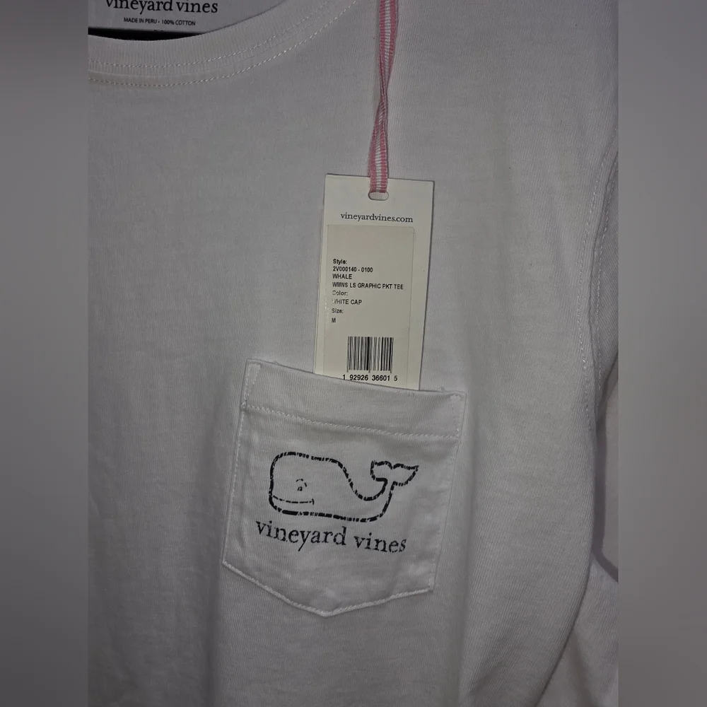 Vineyard Vines Classic White Long Sleeve Tee Size Medium NWT - Picture 6 of 6